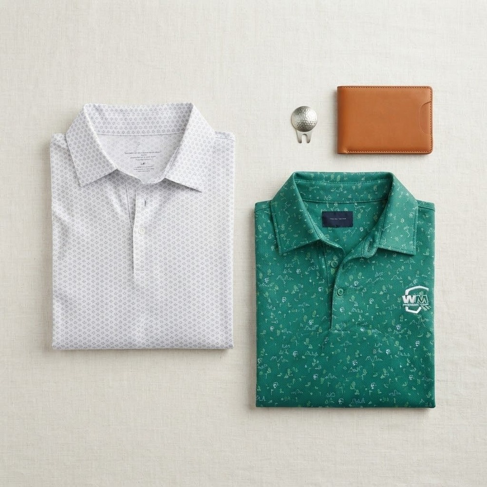 Abercrombie & Fitch Polo Mens XXL Green White WM Phoenix Open Golf Shirt Bundle